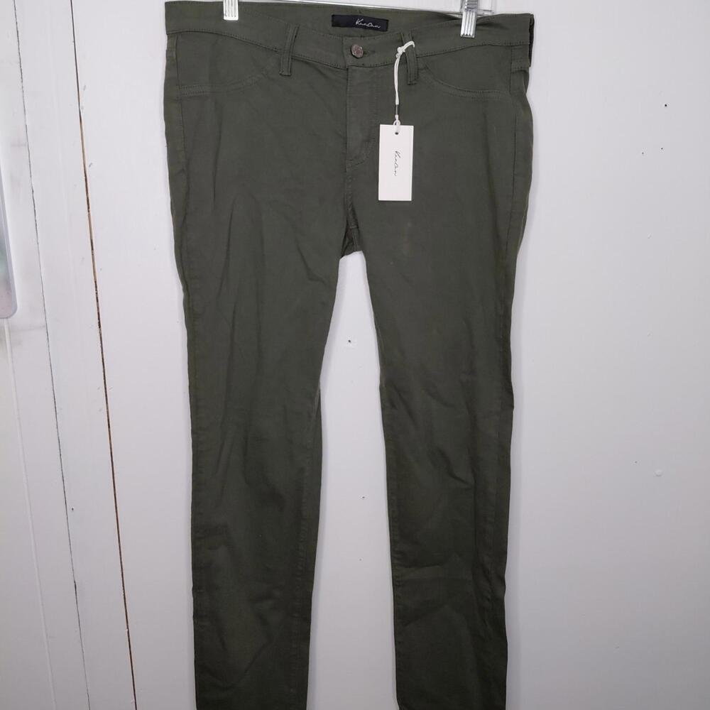 Kancan Jeans Womens 30 Olive Skinny Fit Mid Rise Ankle New Modest Classic Casual